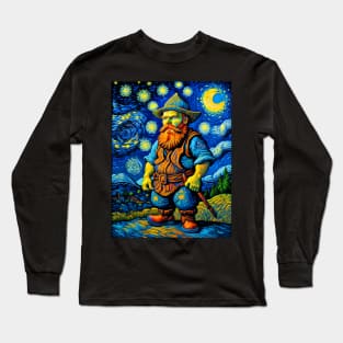 Dwarf in starry night Long Sleeve T-Shirt